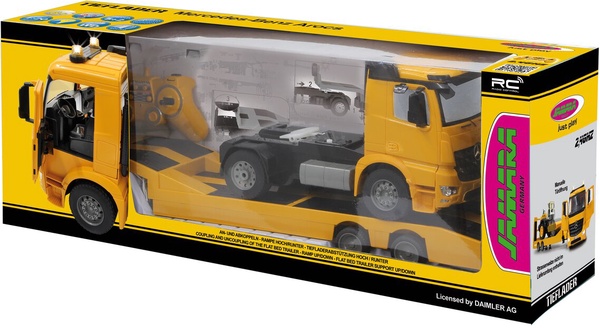 Camion Remolque Teledirigido de Plataforma Mercedes-Benz Arocs 1:20 2,4GHz